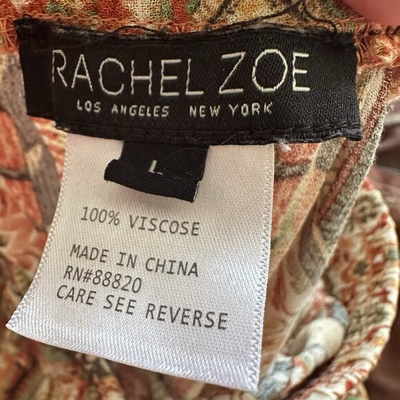 Rachel Zoe Harem Pants Pockets Women L Boho Hippie Pull On Elastic Fall Autumn - Picture 2 of 7